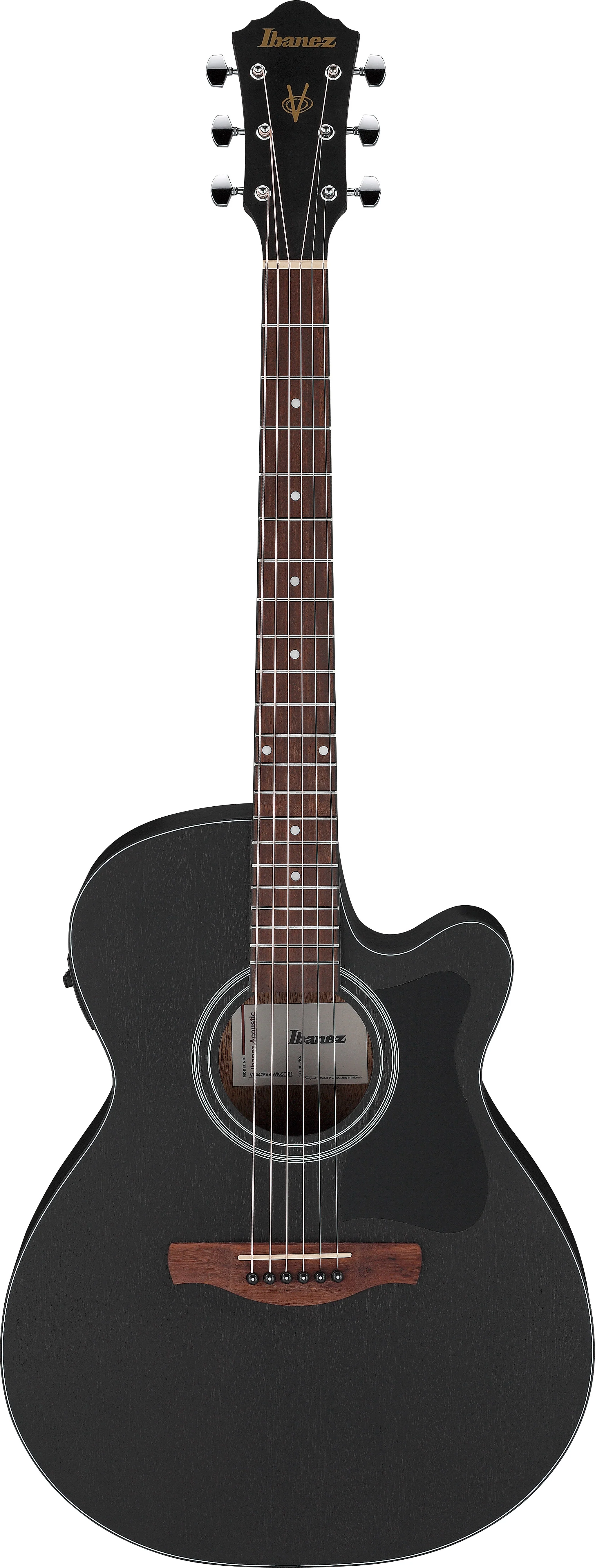 IBANEZ VC44CE WK GUITARRA ELECTROACUSTICA WEATHERED BLACK OPEN PORE