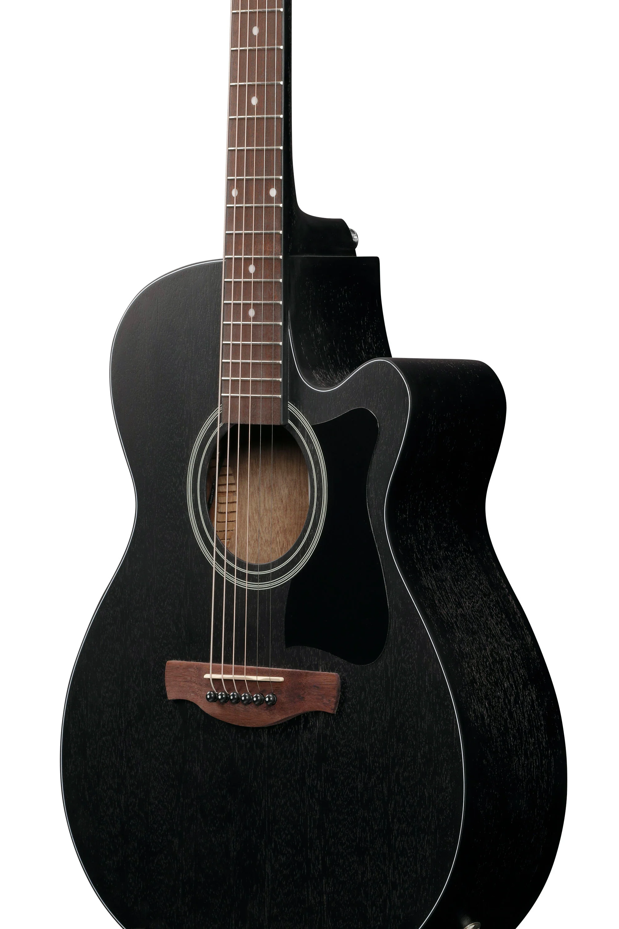 IBANEZ VC44CE WK GUITARRA ELECTROACUSTICA WEATHERED BLACK OPEN PORE - Image 6