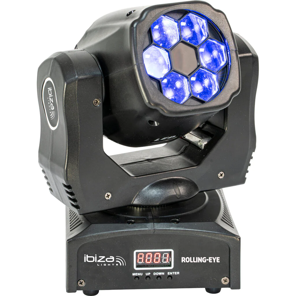 IBIZA LIGHT ROLLING EYE CABEZA MOVIL WASH CON EFECTOS 6X12W - Image 3