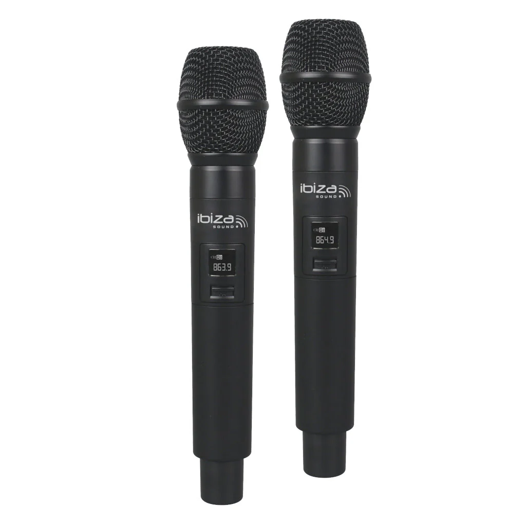 IBIZA SOUND DR20UHF-HH DOBLE RECEPTOR UHF CON DOS MICROFONOS DE MANO - Image 3