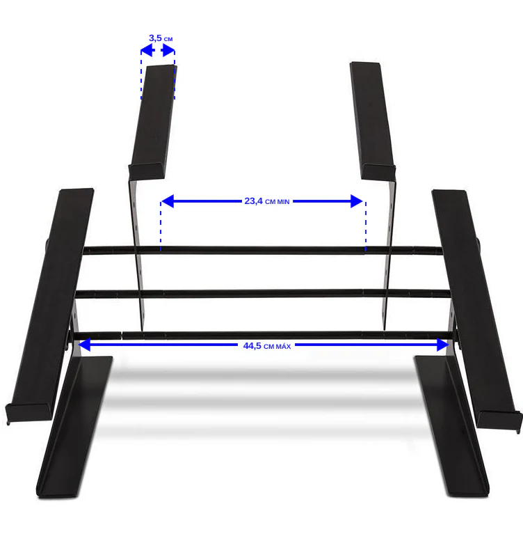 IBIZA SOUND SLAP190 DOBLE SOPORTE PARA PC PORTATIL Y MONITOR PARA RACK DJ - Image 4