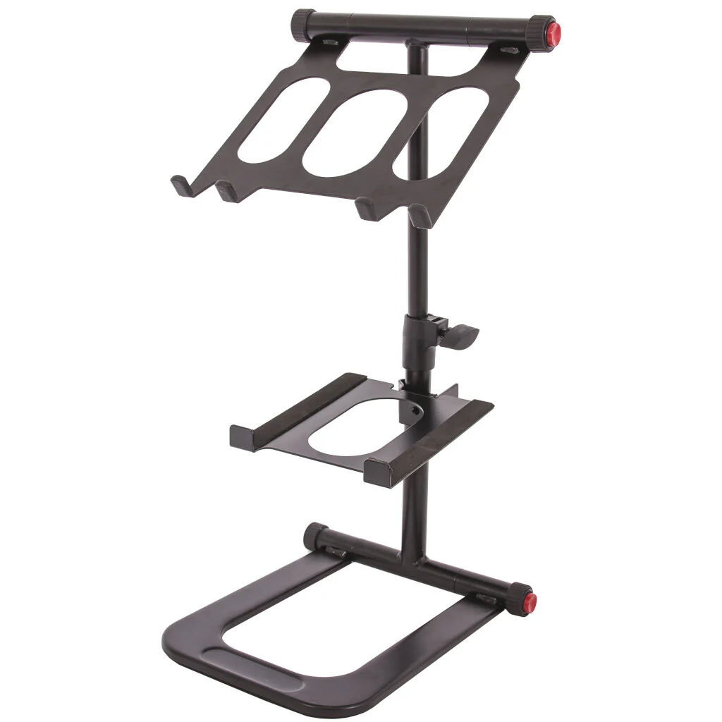 IBIZA SOUND SLAP200 DOBLE SOPORTE PARA PC PORTATIL Y MONITOR PARA RACK DJ