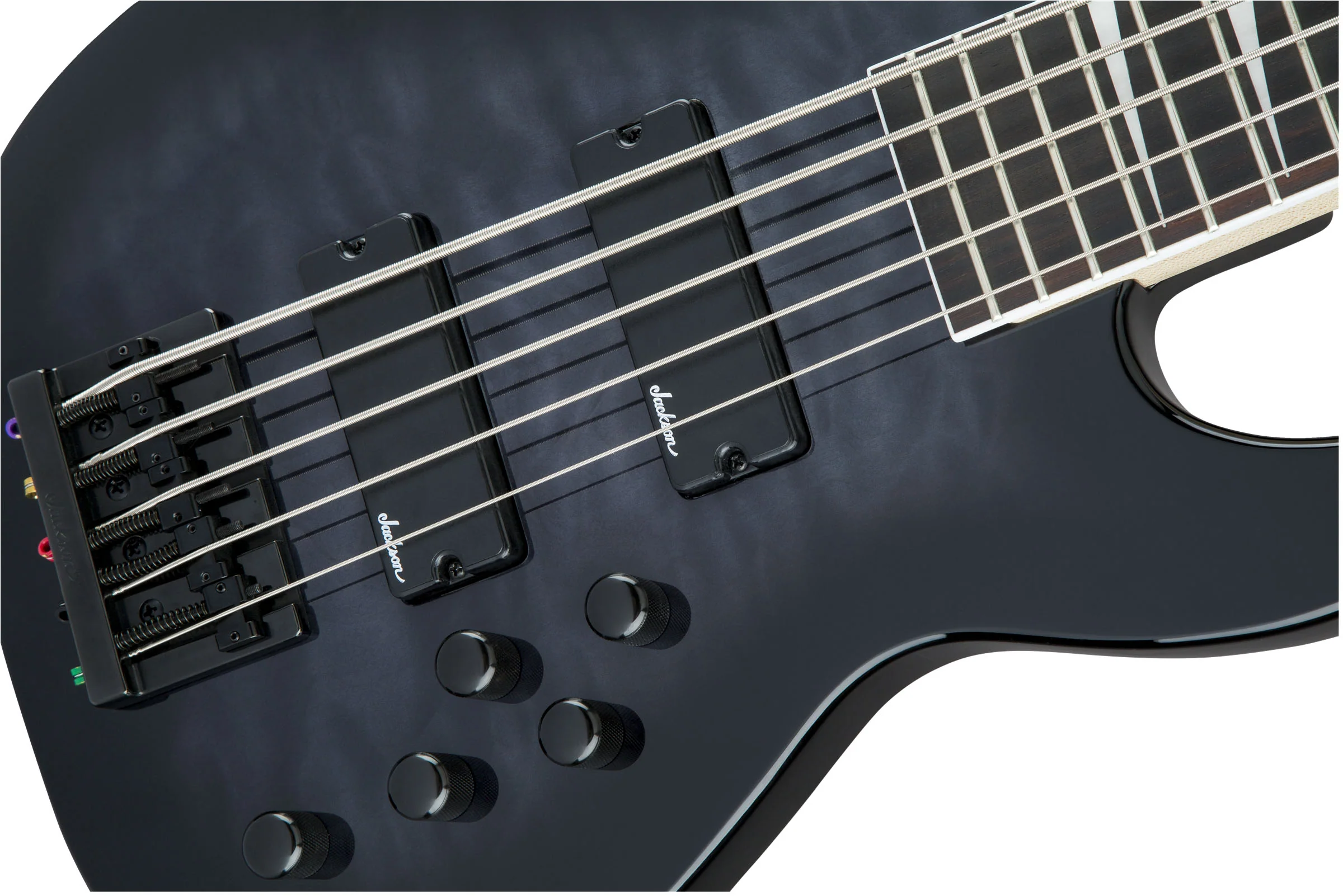 JACKSON JS CONCERT BASS JS3VQ AM BAJO ELECTRICO 5 CUERDAS TRANSPARENT BLACK BURST - Image 6