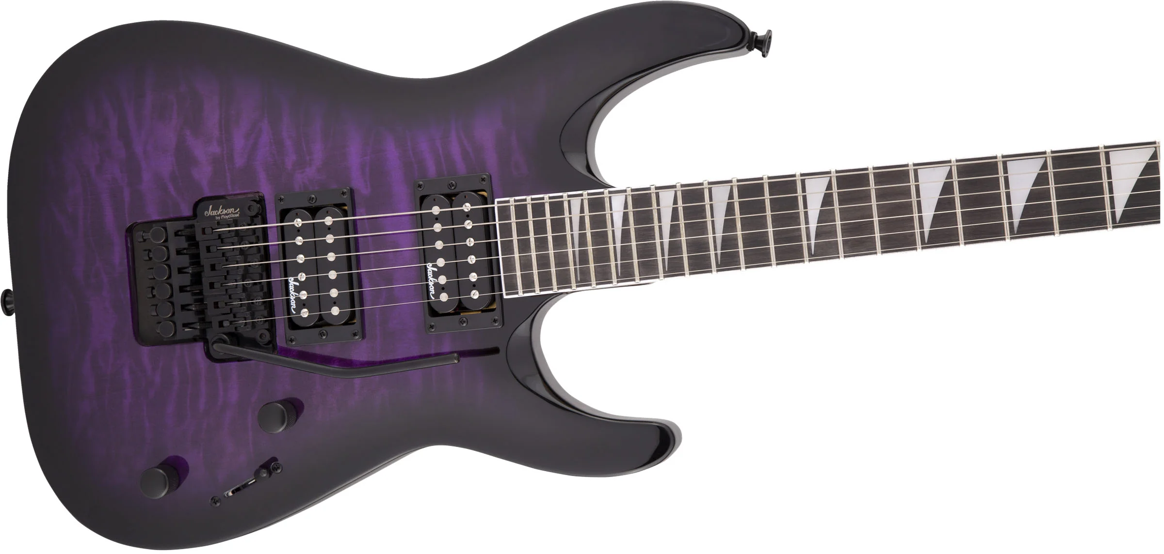 JACKSON JS DINKY ARCH TOP JS32Q DKA AM GUITARRA ELECTRICA TRANSPARENT PURPLE BURST - Image 5