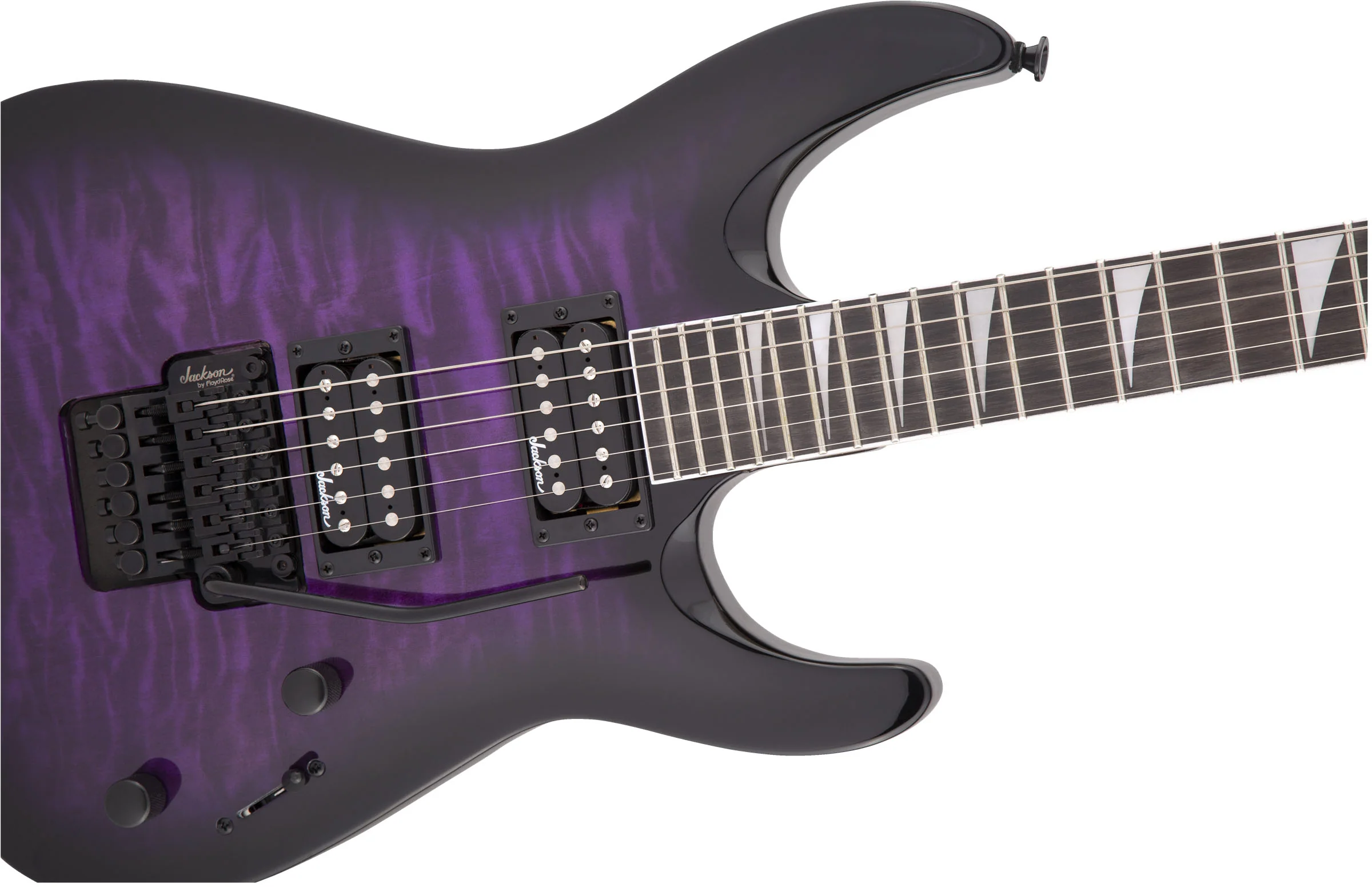 JACKSON JS DINKY ARCH TOP JS32Q DKA AM GUITARRA ELECTRICA TRANSPARENT PURPLE BURST - Image 6