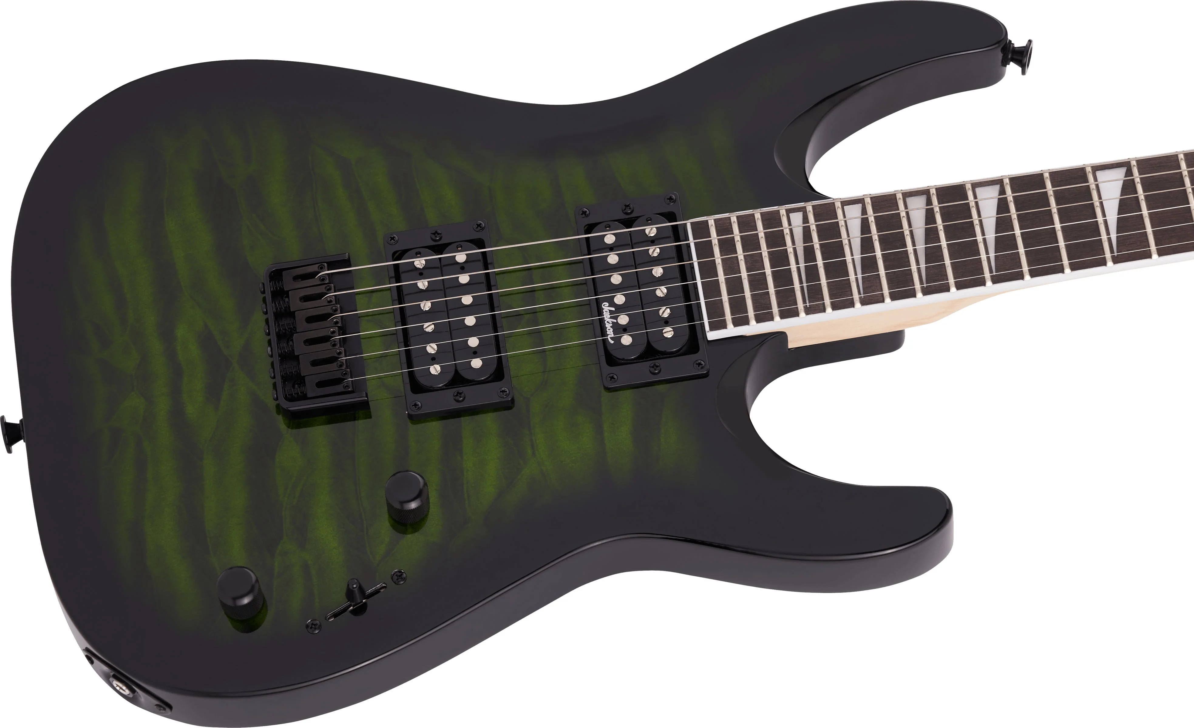 JACKSON JS DINKY ARCH TOP JS32Q DKA HT AM GUITARRA ELECTRICA TRANSPARENT GREEN BURST - Image 5