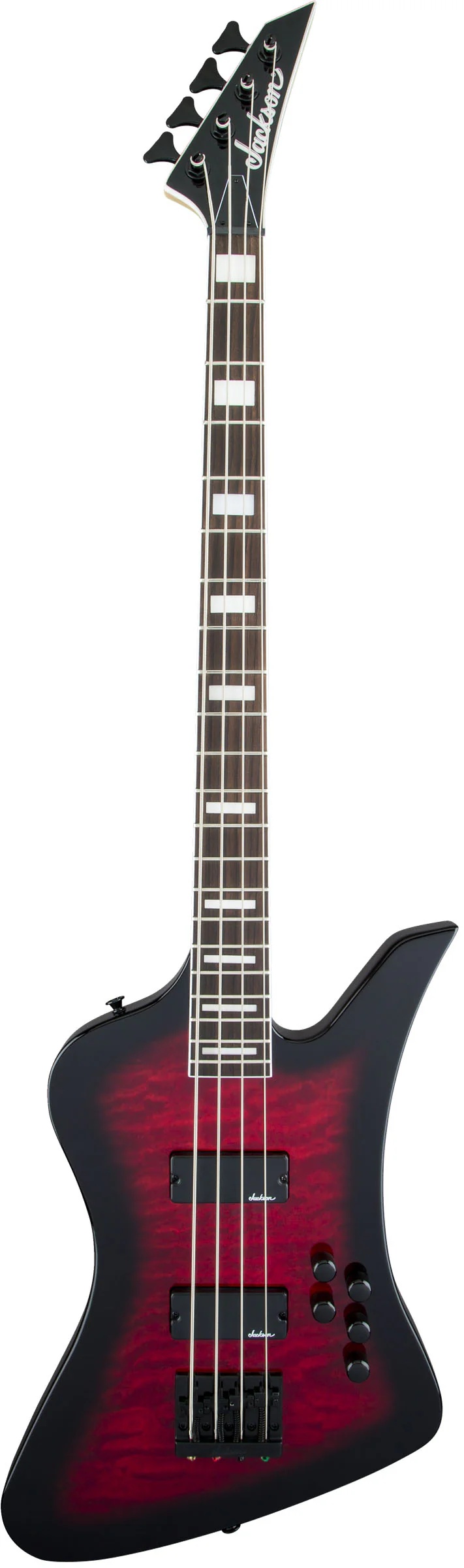 JACKSON JS KELLY BIRD JS3Q AM GUITARRA ELECTRICA TRANSPARENT RED BURST