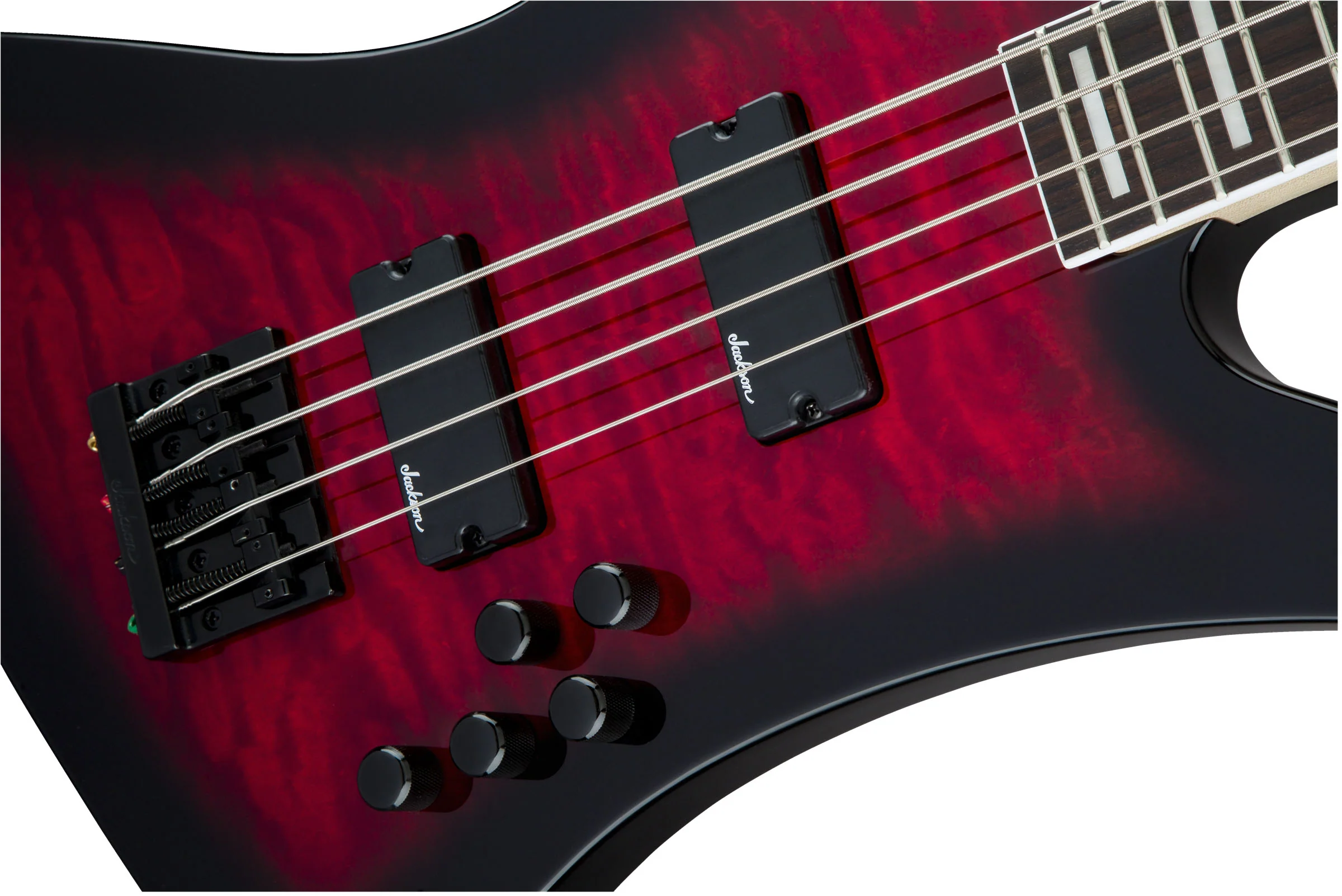 JACKSON JS KELLY BIRD JS3Q AM GUITARRA ELECTRICA TRANSPARENT RED BURST - Image 6