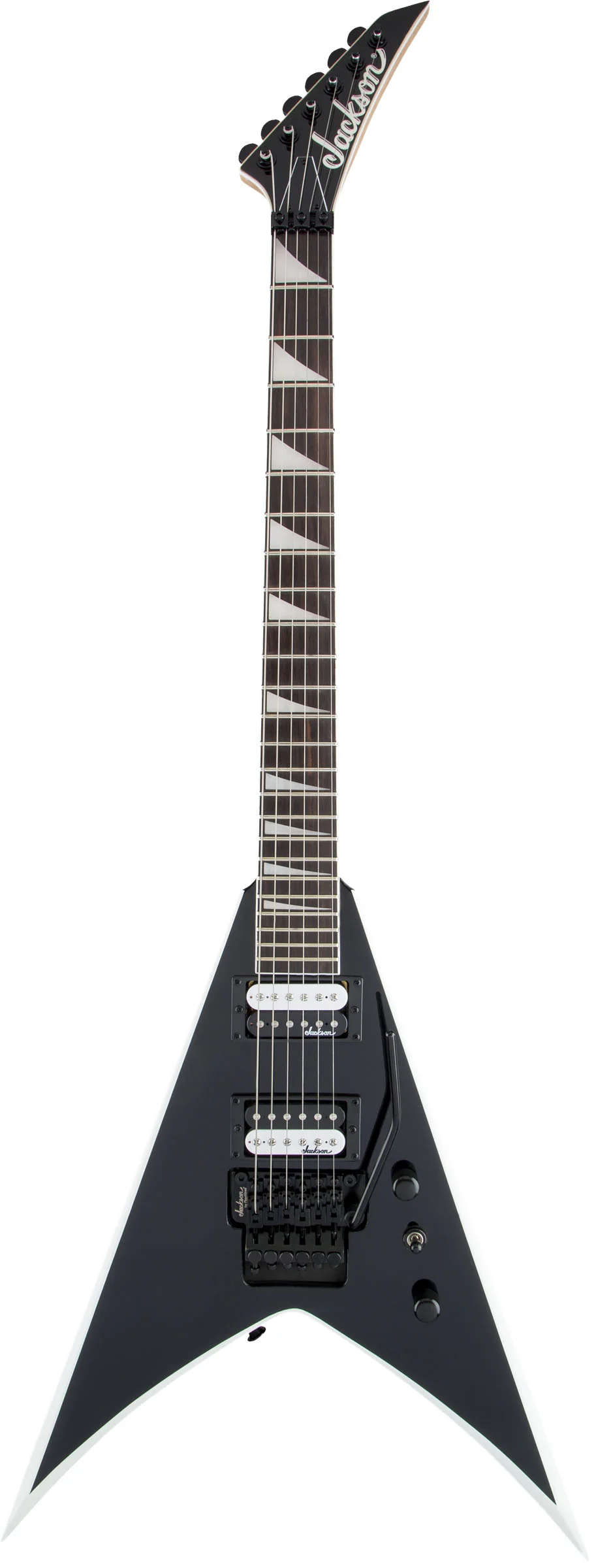 JACKSON JS KING V JS32 AM GUITARRA ELECTRICA BLACK WITH WHITE BEVELS