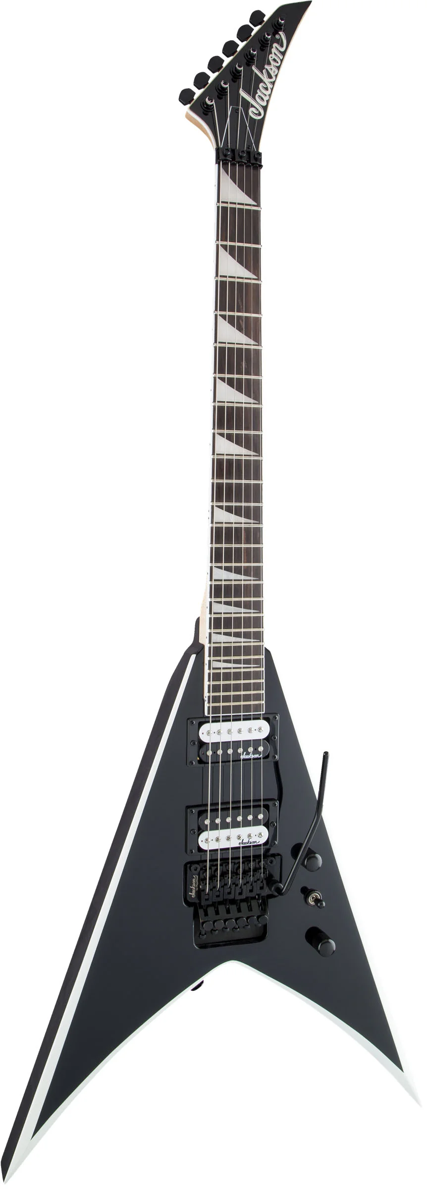 JACKSON JS KING V JS32 AM GUITARRA ELECTRICA BLACK WITH WHITE BEVELS - Image 2