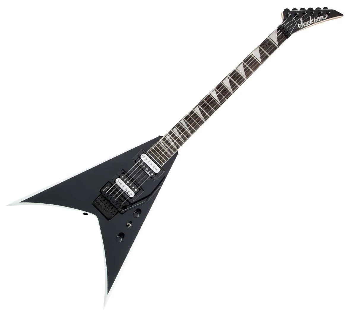 JACKSON JS KING V JS32 AM GUITARRA ELECTRICA BLACK WITH WHITE BEVELS - Image 9