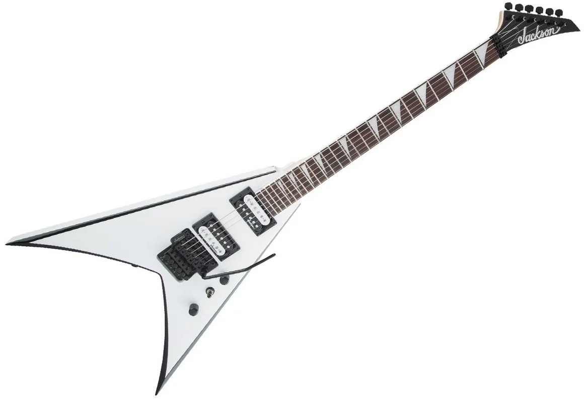 JACKSON JS KING V JS32 AM GUITARRA ELECTRICA WHITE WITH BLACK BEVELS - Image 10