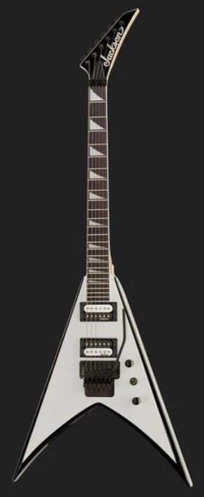 JACKSON JS KING V JS32 AM GUITARRA ELECTRICA WHITE WITH BLACK BEVELS - Image 12