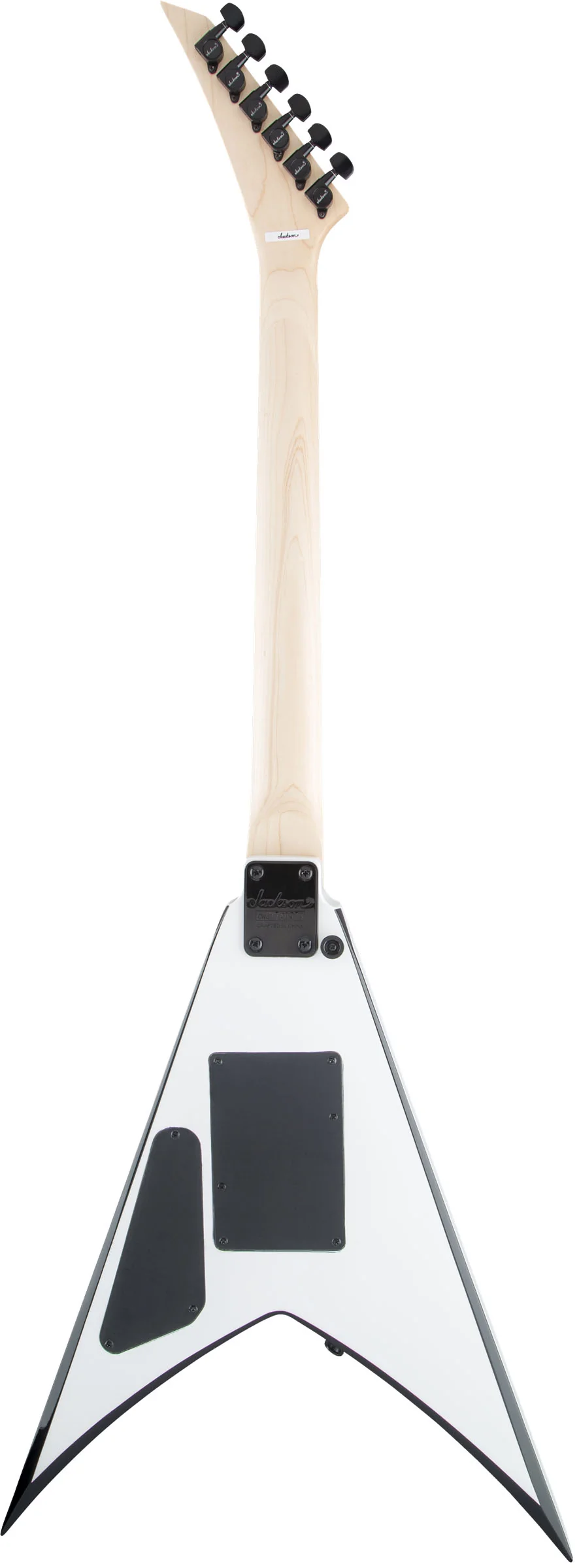 JACKSON JS KING V JS32 AM GUITARRA ELECTRICA WHITE WITH BLACK BEVELS - Image 4