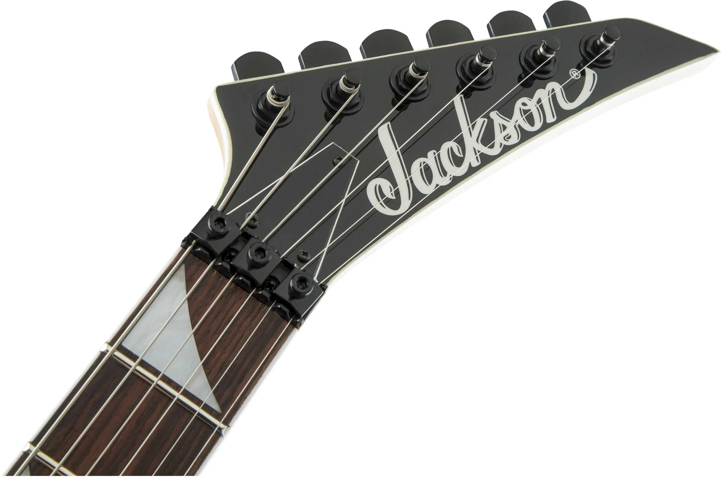 JACKSON JS KING V JS32 AM GUITARRA ELECTRICA WHITE WITH BLACK BEVELS - Image 7