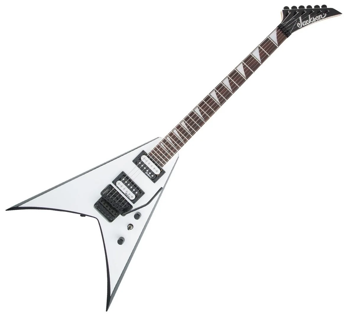 JACKSON JS KING V JS32 AM GUITARRA ELECTRICA WHITE WITH BLACK BEVELS - Image 9