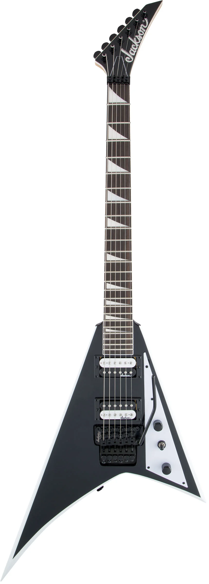 JACKSON JS RHOADS JS32 AM GUITARRA ELECTRICA BLACK WITH WHITE BEVELS