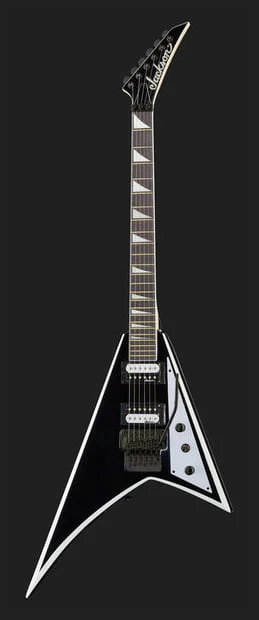 JACKSON JS RHOADS JS32 AM GUITARRA ELECTRICA BLACK WITH WHITE BEVELS - Image 10
