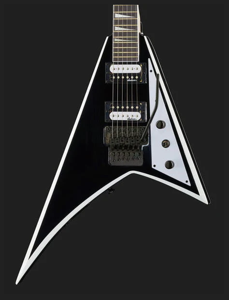 JACKSON JS RHOADS JS32 AM GUITARRA ELECTRICA BLACK WITH WHITE BEVELS - Image 12