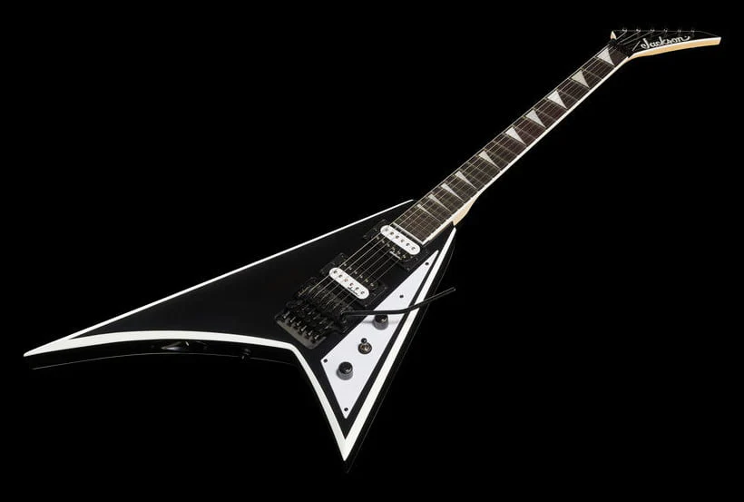 JACKSON JS RHOADS JS32 AM GUITARRA ELECTRICA BLACK WITH WHITE BEVELS - Image 18