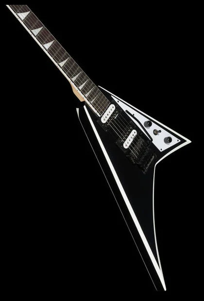 JACKSON JS RHOADS JS32 AM GUITARRA ELECTRICA BLACK WITH WHITE BEVELS - Image 20