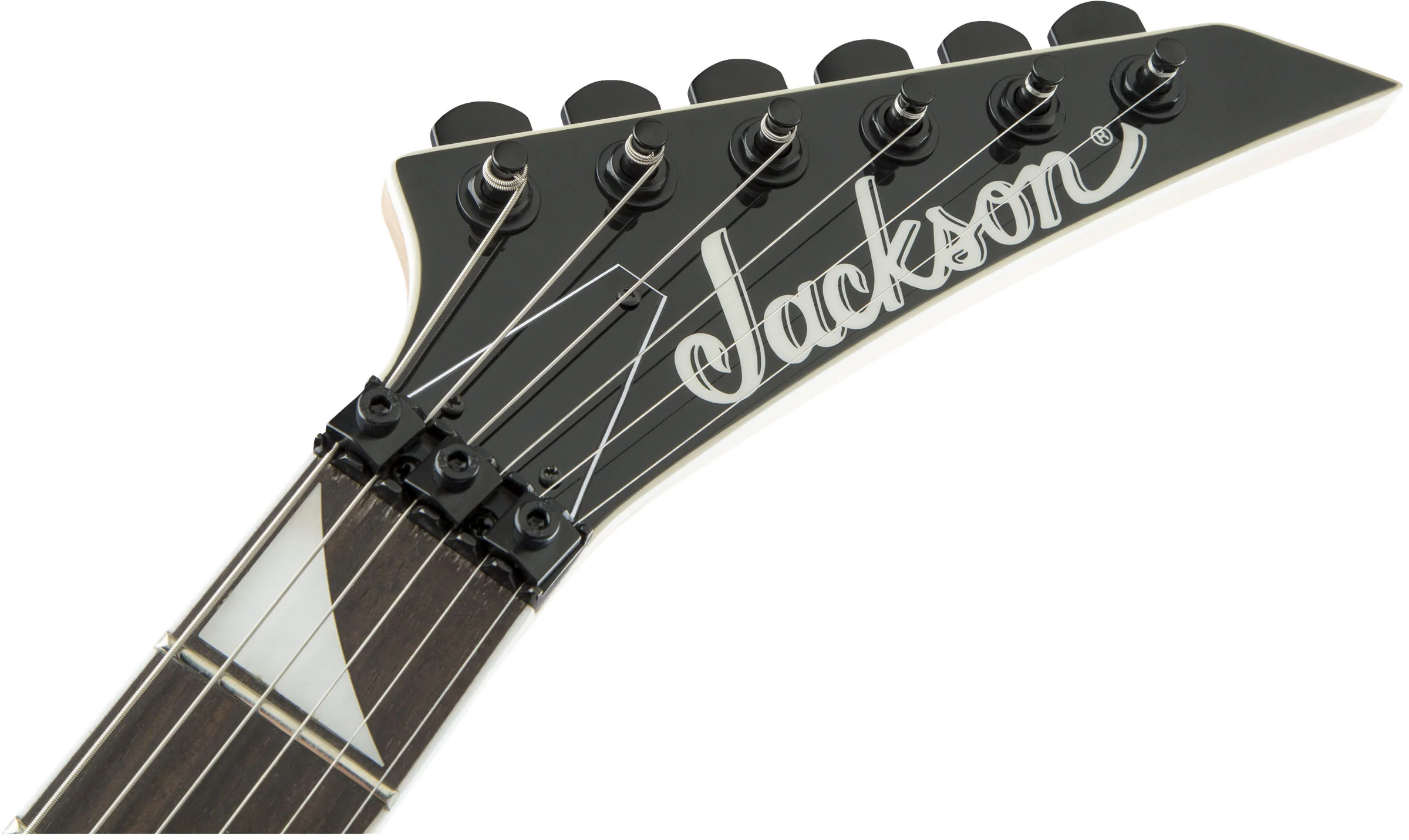 JACKSON JS RHOADS JS32 AM GUITARRA ELECTRICA BLACK WITH WHITE BEVELS - Image 7