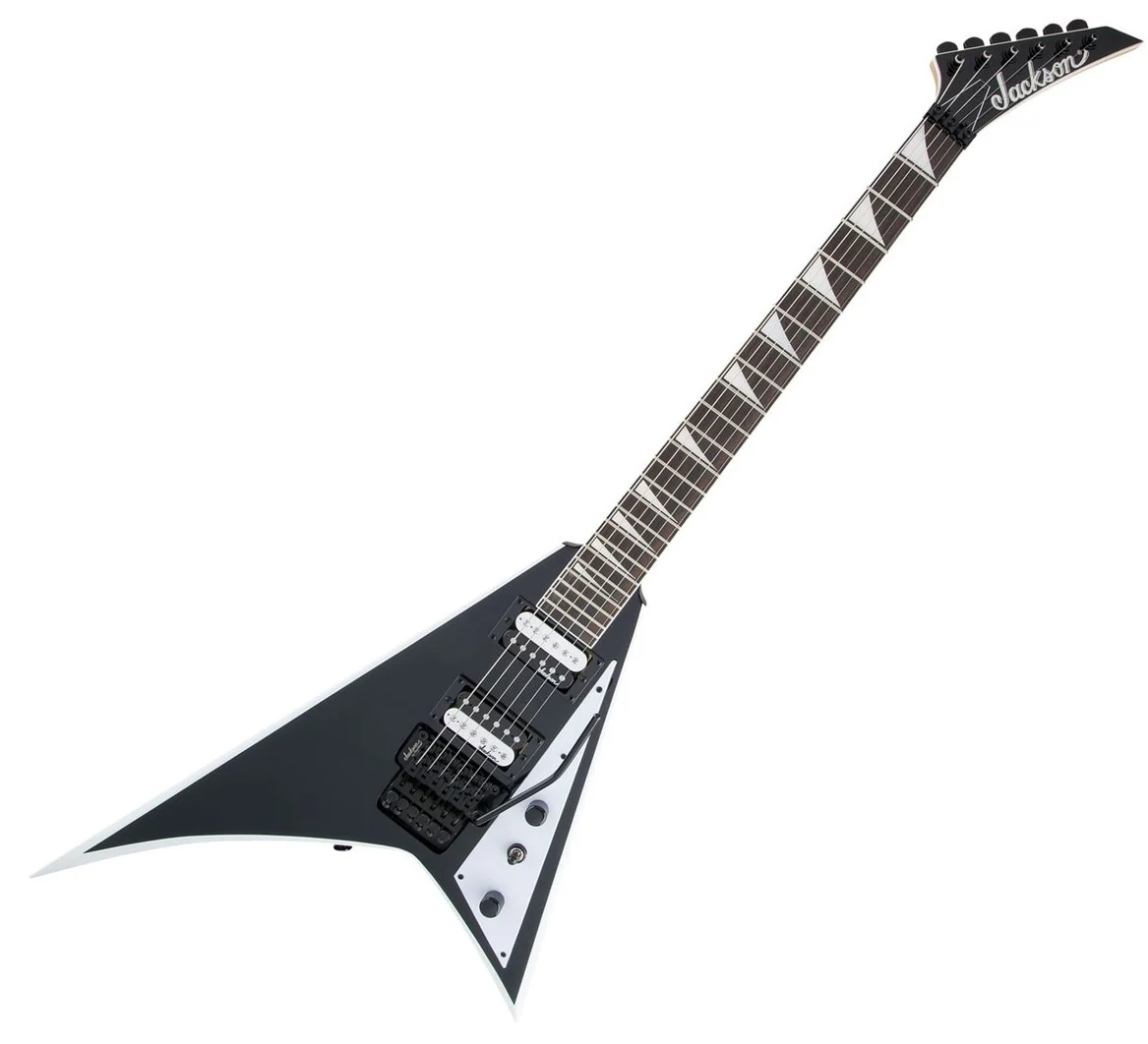 JACKSON JS RHOADS JS32 AM GUITARRA ELECTRICA BLACK WITH WHITE BEVELS - Image 9