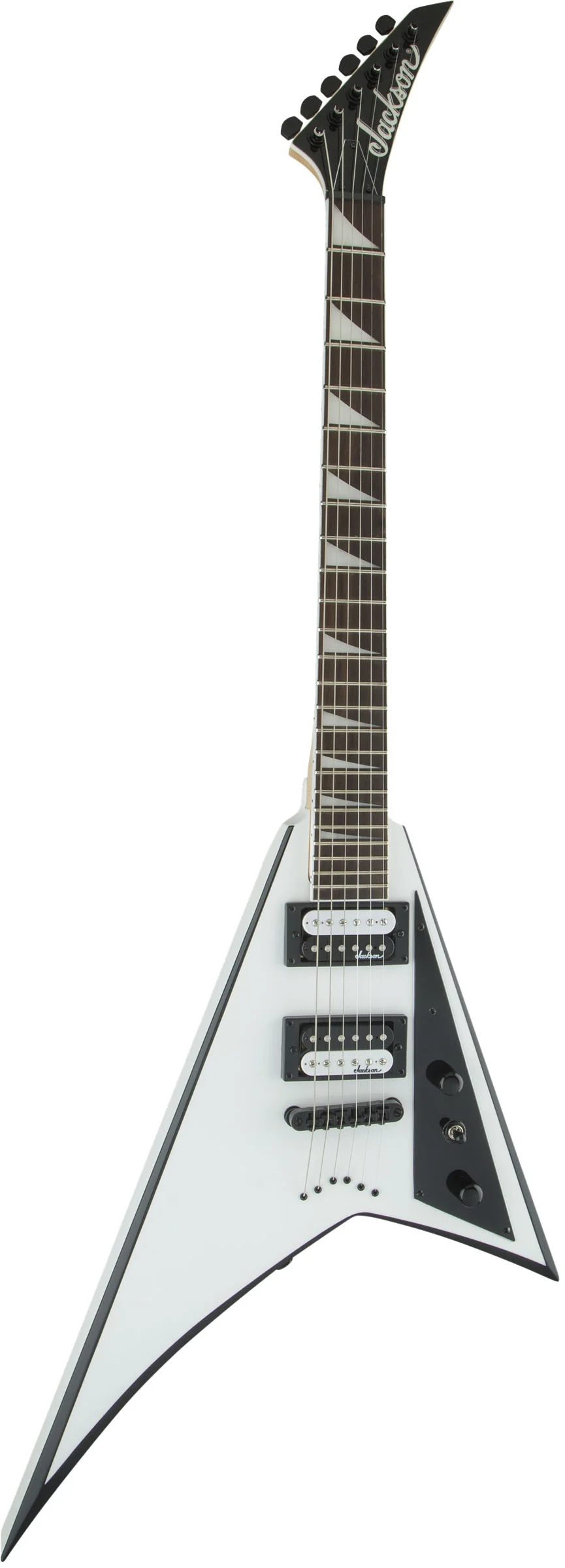JACKSON JS RHOADS JS32T AM GUITARRA ELECTRICA WHITE WITH BLACK BEVELS - Image 2