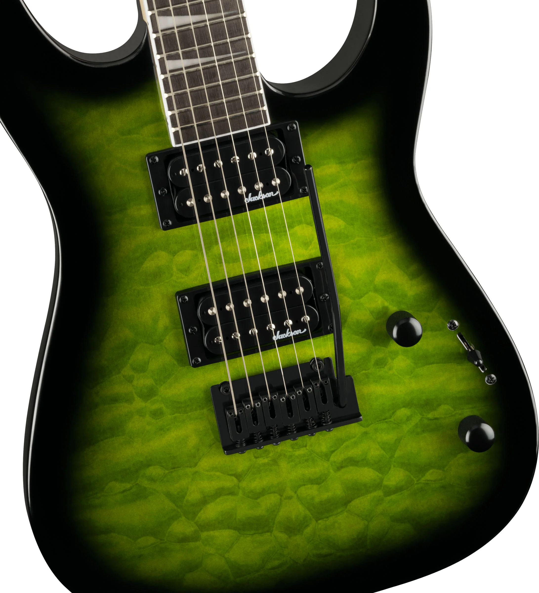 JACKSON JS20 DKQ 2PT DINKY JS SERIES AM GUITARRA ELECTRICA TRANSPARENT GREEN BURST - Image 4