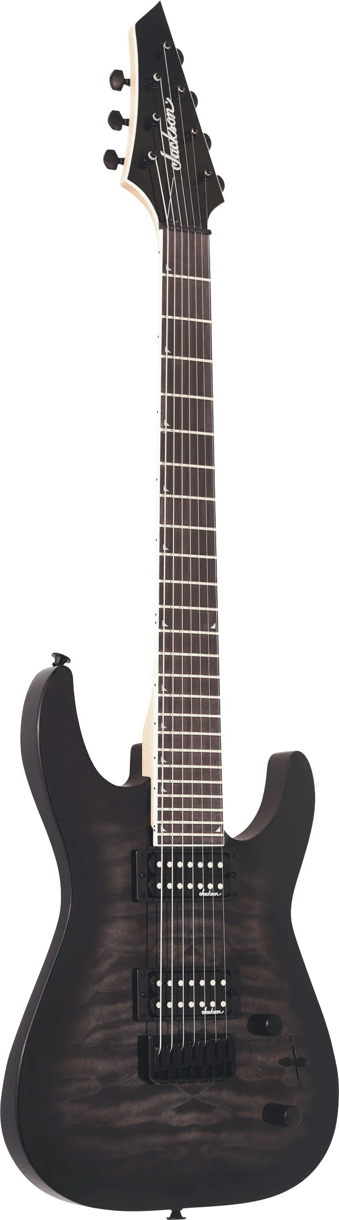 JACKSON JS22Q-7 DKA JS DINKY ARCH TOP HT AM GUITARRA ELECTRICA 7 CUERDAS TRANSPARENT BLACK BURST - Image 2