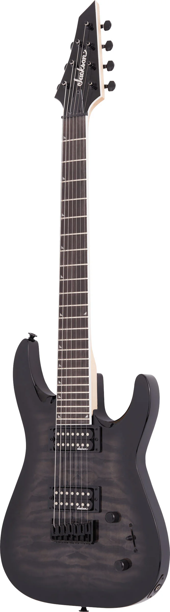 JACKSON JS22Q-7 DKA JS DINKY ARCH TOP HT AM GUITARRA ELECTRICA 7 CUERDAS TRANSPARENT BLACK BURST - Image 3