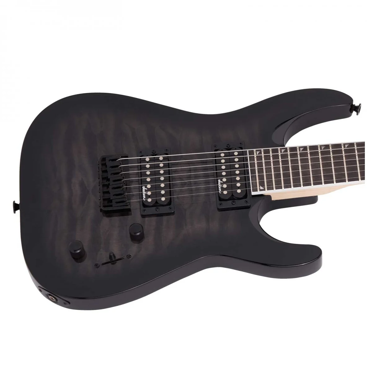 JACKSON JS22Q-7 DKA JS DINKY ARCH TOP HT AM GUITARRA ELECTRICA 7 CUERDAS TRANSPARENT BLACK BURST - Image 6