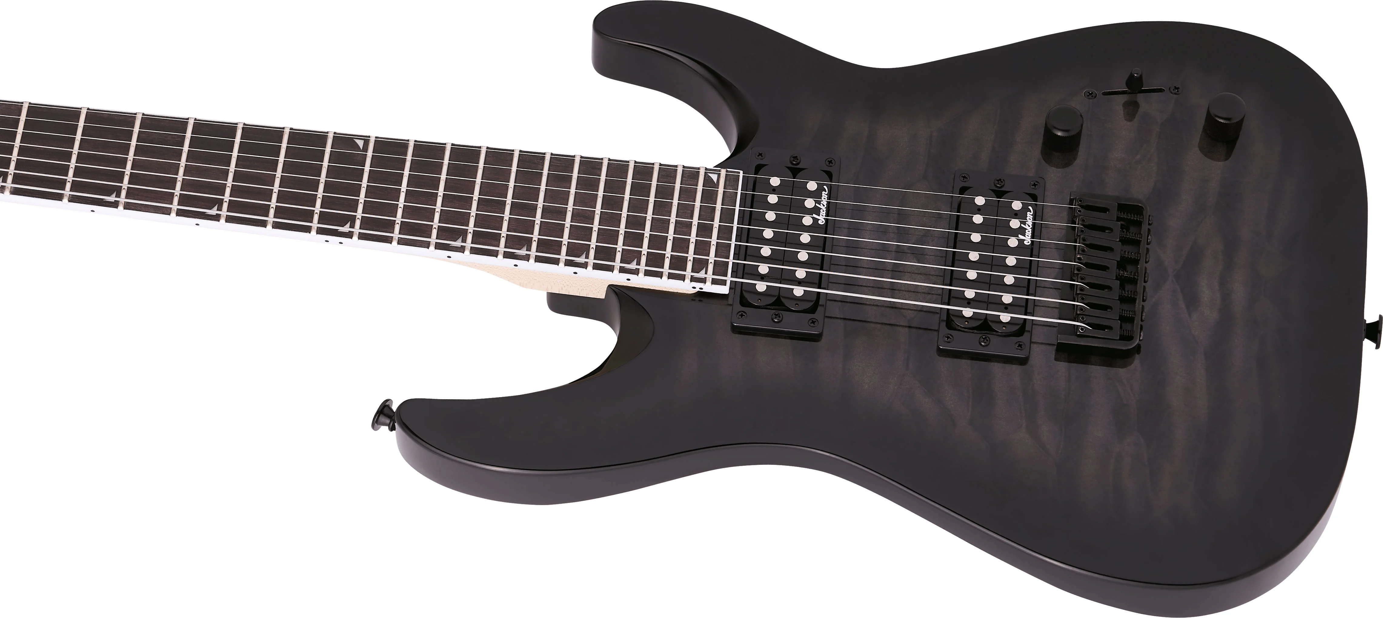 JACKSON JS22Q-7 DKA JS DINKY ARCH TOP HT AM GUITARRA ELECTRICA 7 CUERDAS TRANSPARENT BLACK BURST - Image 7