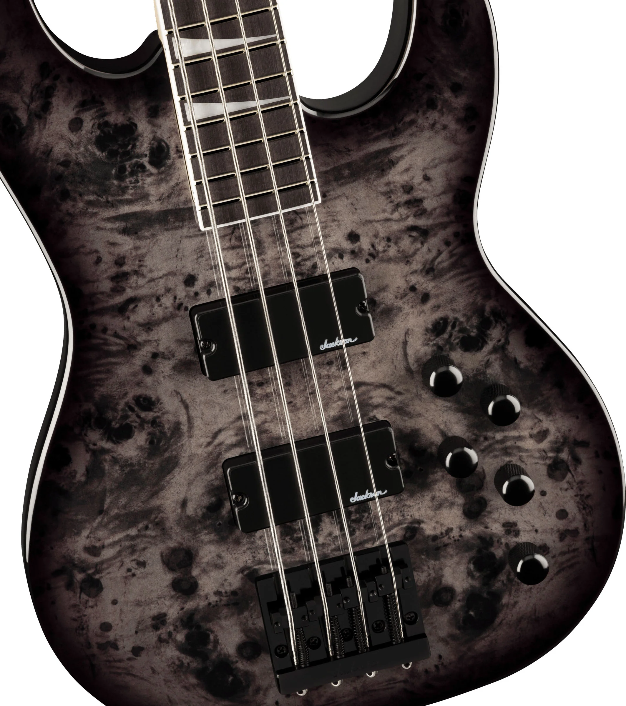 JACKSON JS3P CONCERT BASS JS SERIES AM BAJO ELECTRICO TRANSPARENT BLACK - Image 4