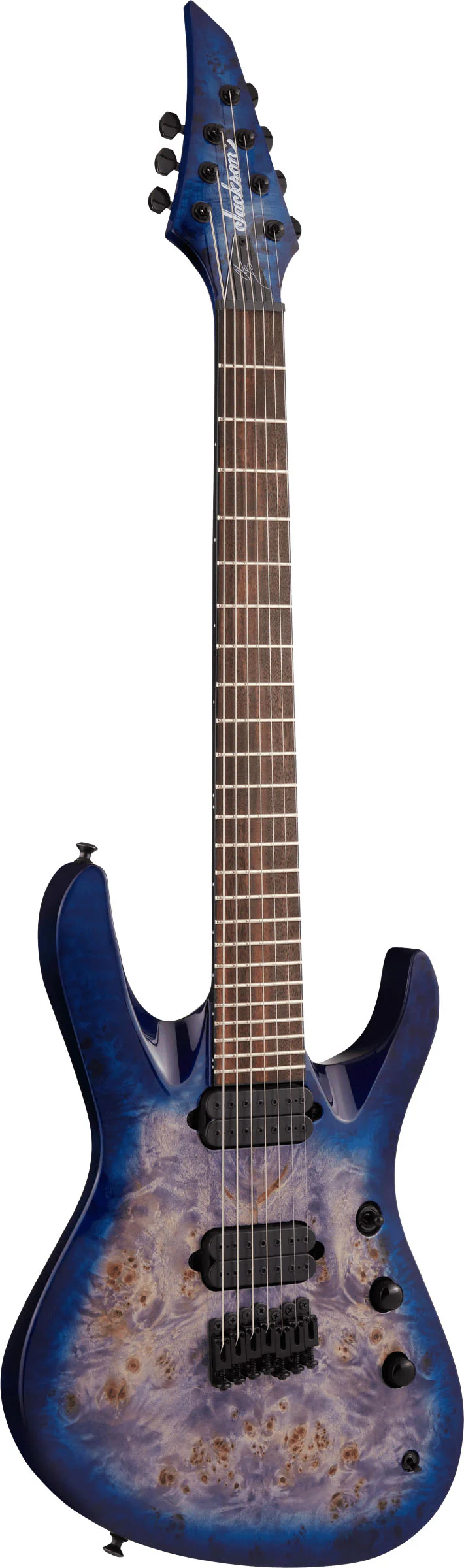 JACKSON PRO CHRIS BRODERICK SOLOIST HT7P IL GUITARRA ELECTRICA 7 CUERDAS TRANSPARENT BLUE - Image 2