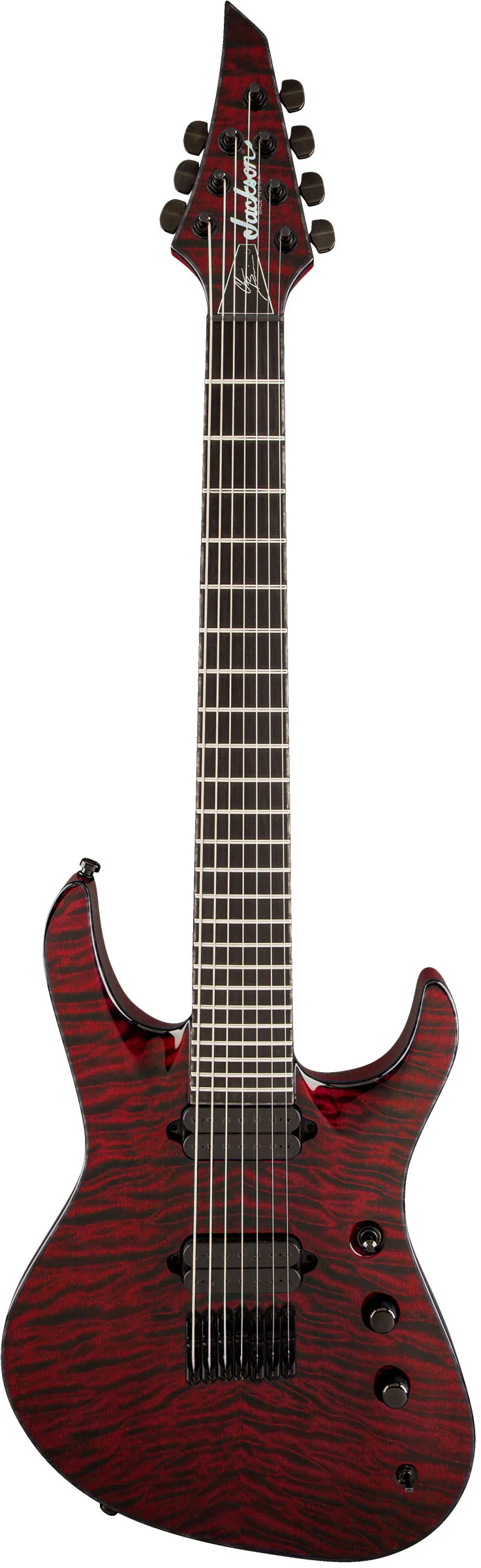 JACKSON USA CHRIS BRODERICK SOLOIST HT7 EB GUITARRA ELECTRICA 7 CUERDAS TRANSPARENT RED