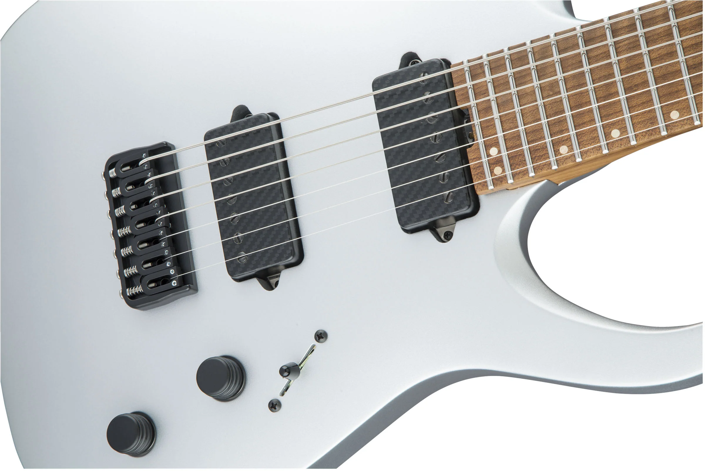 JACKSON USA MISHA MANSOOR JUGGERNAUT HT7 CFMN GUITARRA ELECTRICA 7 CUERDAS SATIN SILVER - Image 6