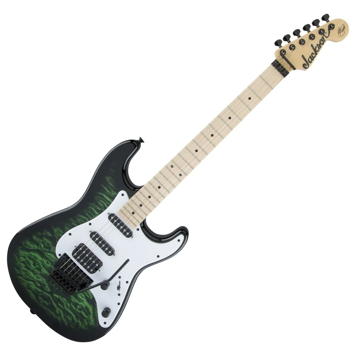 JACKSON X SIGNATURE ADRIAN SMITH SDXQM MN GUITARRA ELECTRICA TRANSPARENT GREEN - Image 10