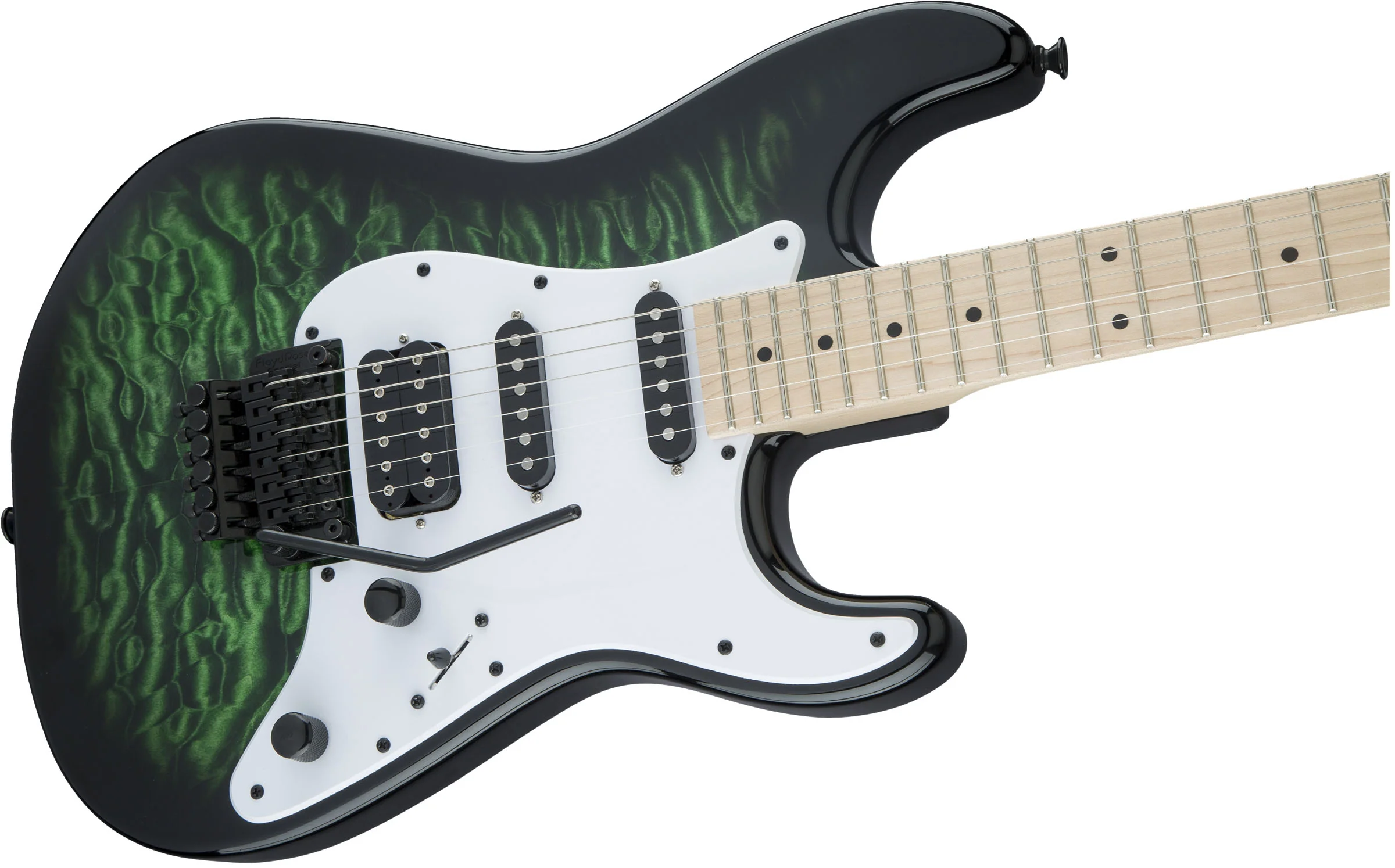 JACKSON X SIGNATURE ADRIAN SMITH SDXQM MN GUITARRA ELECTRICA TRANSPARENT GREEN - Image 5