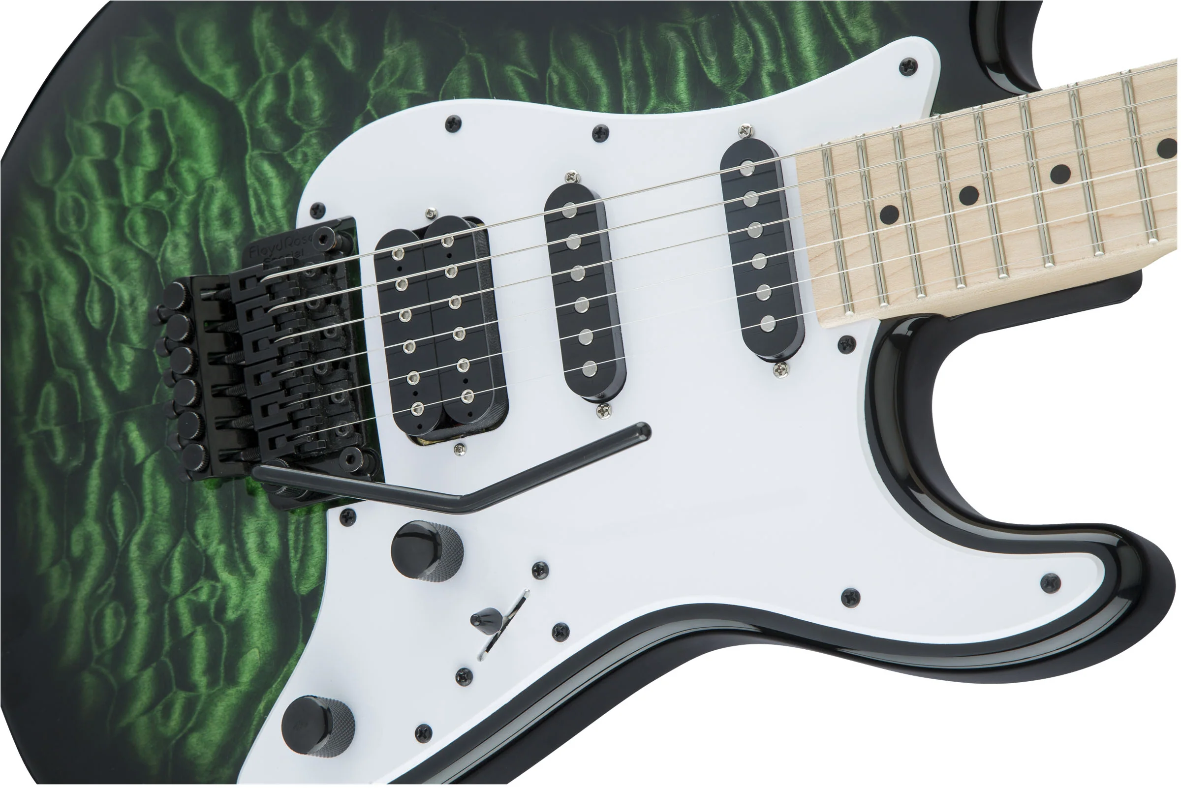 JACKSON X SIGNATURE ADRIAN SMITH SDXQM MN GUITARRA ELECTRICA TRANSPARENT GREEN - Image 6