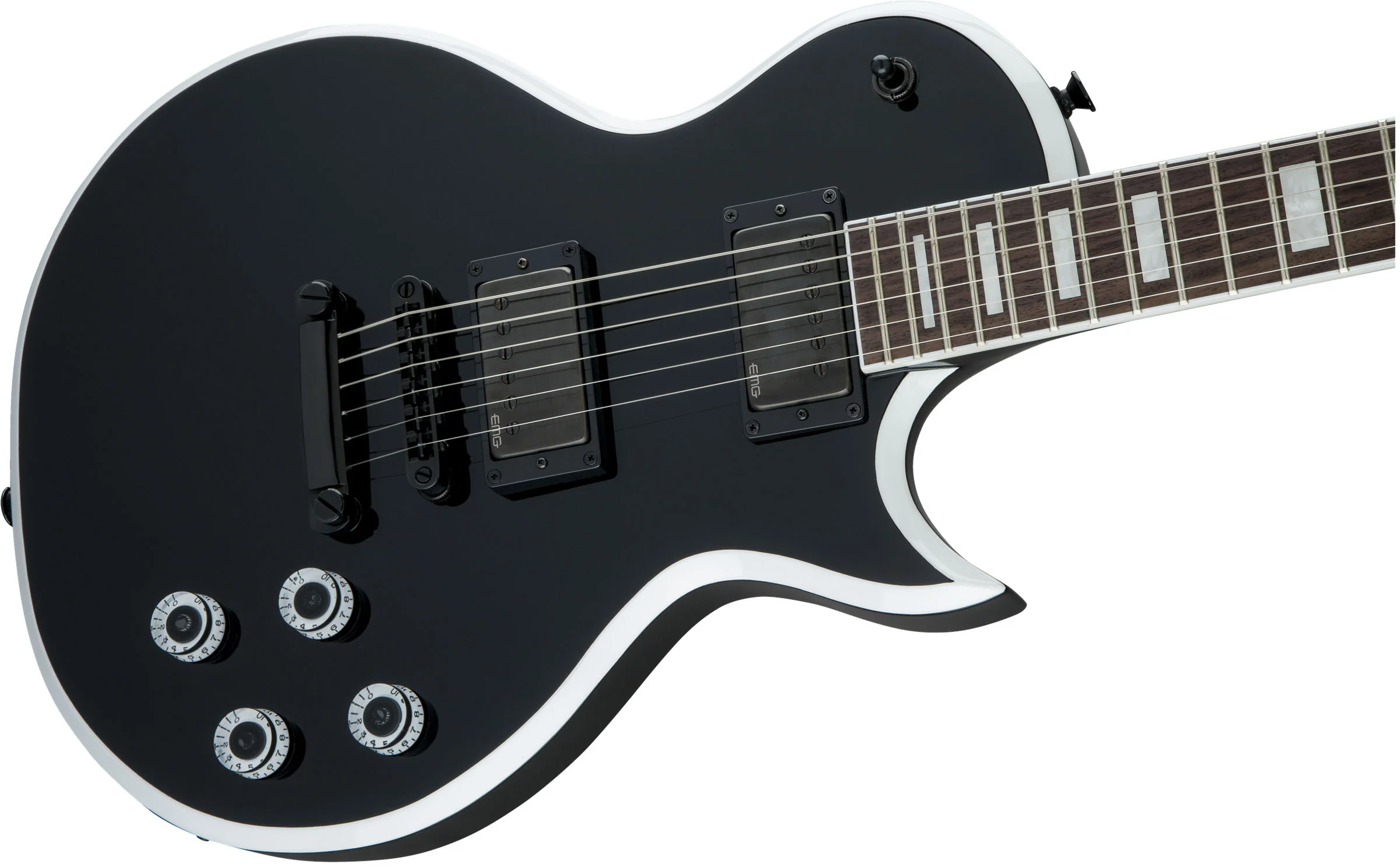 JACKSON X SIGNATURE MARTY FRIEDMAN MF-1 IL GUITARRA ELECTRICA GLOSS BLACK WITH WHITE BEVELS - Image 4