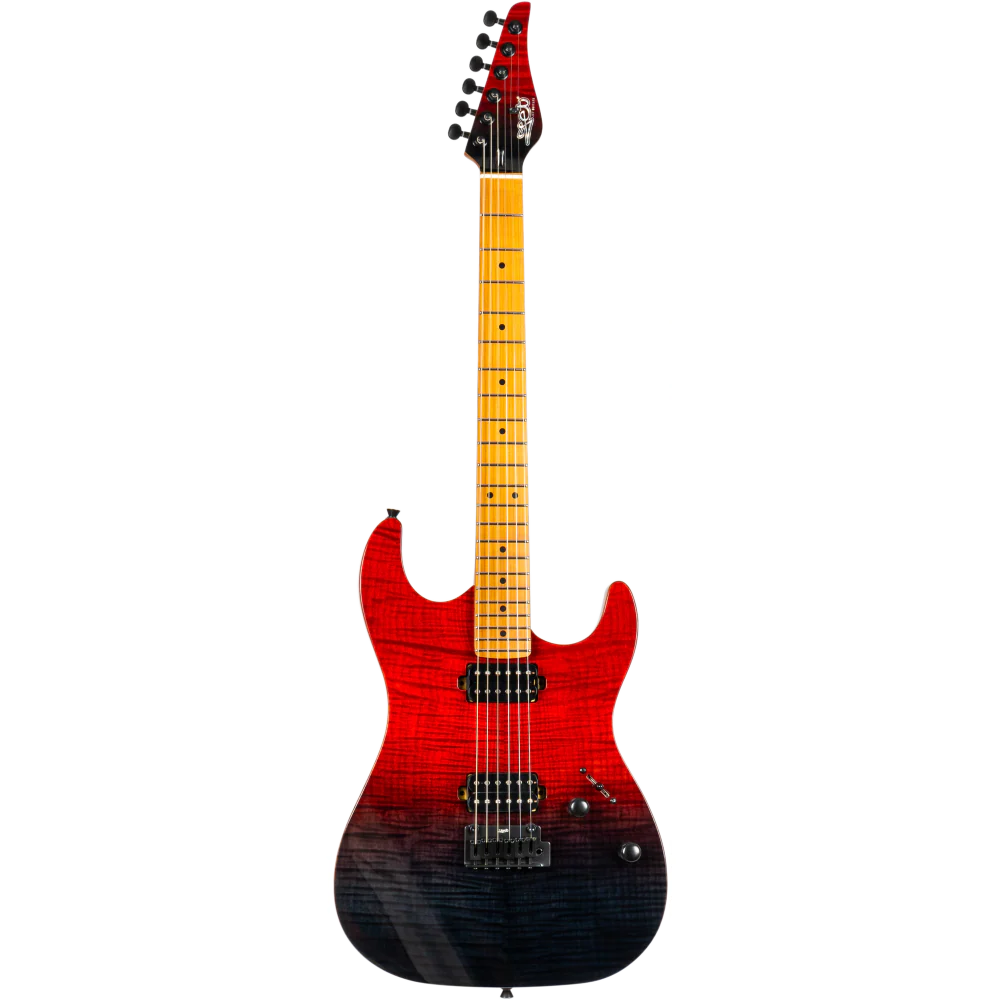 JET GUITARS JS1000 VULCANO TR MN GUITARRA ELECTRICA TRANSPARENT RED - Image 2