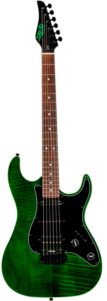 JET GUITARS JS450 TGR RW GUITARRA ELECTRICA TRANSPARENT GREEN