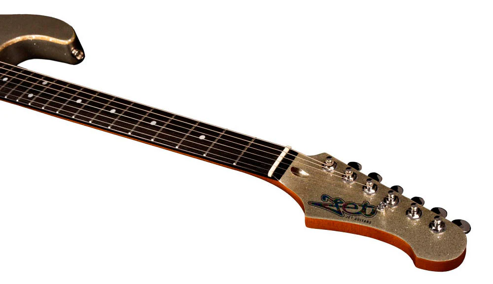 JET GUITARS JS500 HH SLS EB GUITARRA ELECTRICA SILVER SPARKLE - Image 4