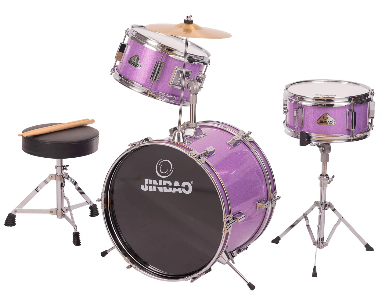 JINBAO JR1042PPL BATERIA ACUSTICA JUNIOR VIOLETA - Image 2