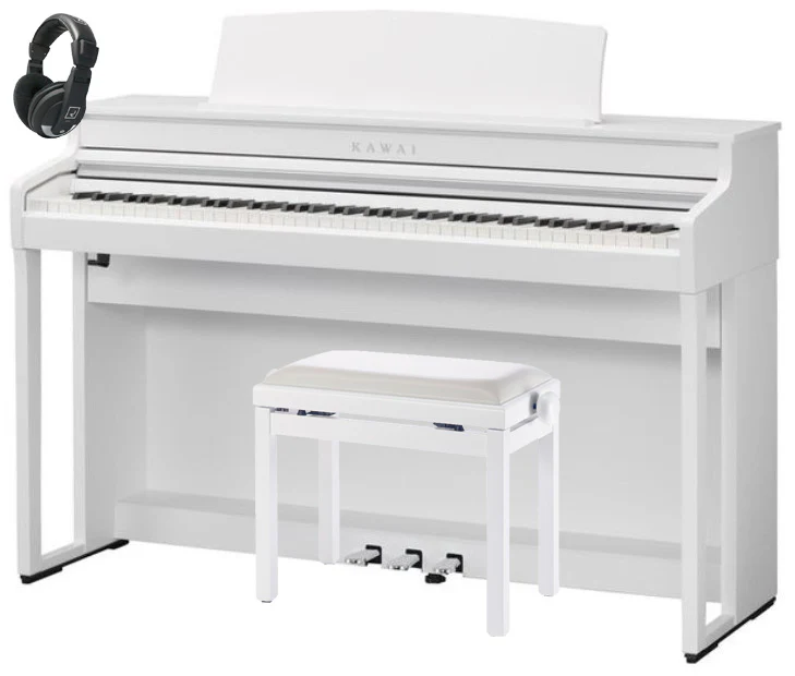 KAWAI -PACK- CA401 WH PIANO DIGITAL BLANCO + BANQUETA Y AURICULARES