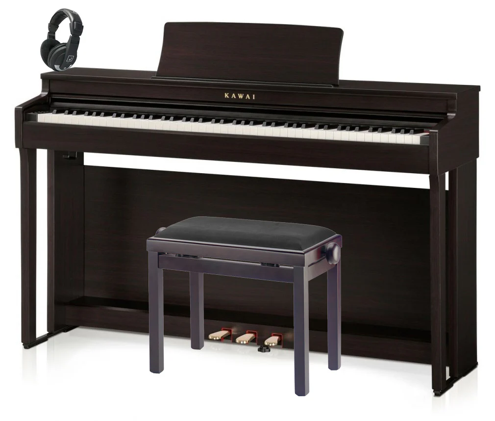 KAWAI -PACK- CN201 RW PIANO DIGITAL ROSEWOOD + BANQUETA Y AURICULARES
