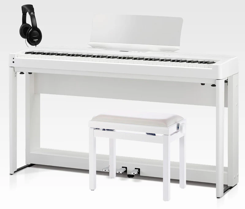 KAWAI -PACK- ES520 WH PIANO DIGITAL BLANCO + SOPORTE + PEDALERA + BANQUETA Y AURICULARES