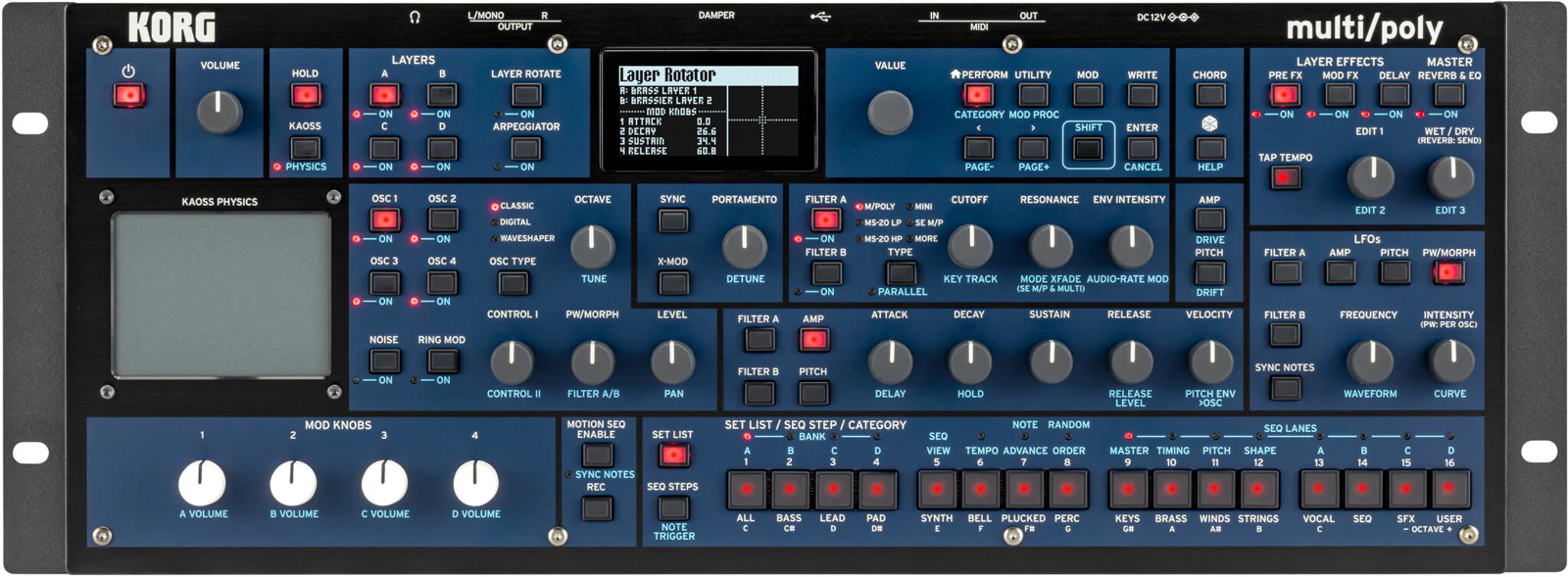 KORG MULTI POLY MODULE MODULO SINTETIZADOR ANALOGICO