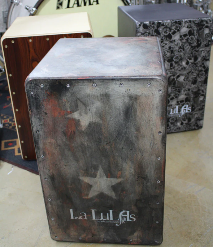 LA LULAS VINTAGE CAJON FLAMENCO CON FUNDA